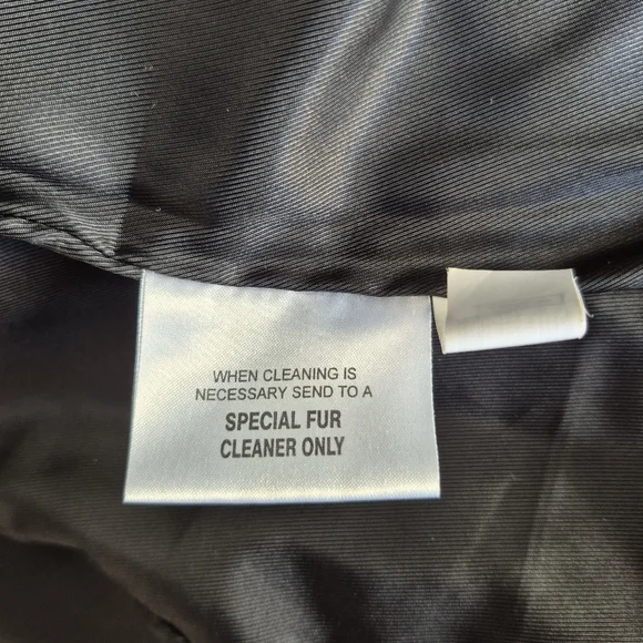 Wilsons Leather Maxima Black Real Rabbit Fur Jacket Size Large Y2K Mob Wife Coat - Picture 10 of 11